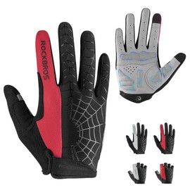 ROCKBROS Cycling Gloves for Men Mountain Bike Gloves Bicycle Gloves SBR Pad Anti-Slip Road Riding Gloves Breathable