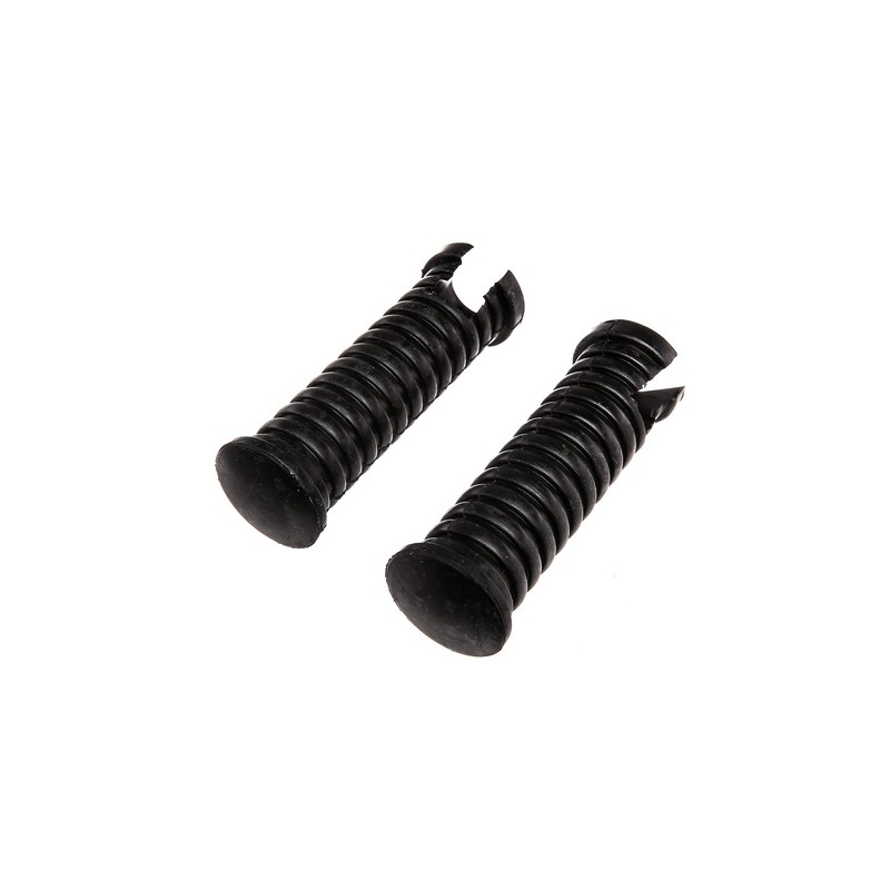Set of rubber parts and 2x end mushrooms, black, suitable