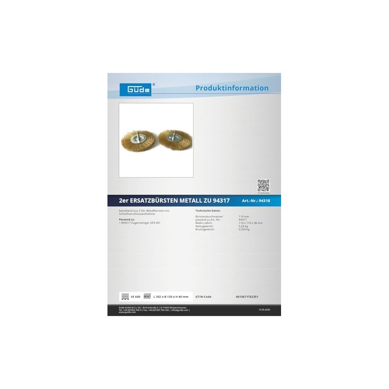 Replacement Brushes Set of 2 Metal
