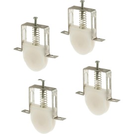 Wynn Hardware Columbia Sliding Screen Door Roller, Nylon Wheel | Screen Door Roller Assembly, Thin, 1 inch Nylon Ball Bearing Wheel Metal Housing | Roller for Patio Screen Glass Door Repair (4 Pack)