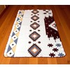 Alpaca Wool Blanket—Multicolor Western Style—Approx. 58" x 45"—Cozy, Plush, Reversible,