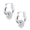 ALEXCRAFT Cubic Zirconia Earrings Hanging Hoop Earrings with Pendant Gift