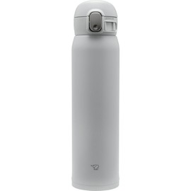 Zojirushi SM-WA60-HL Water Bottle, One-Touch Stainless Steel Mug, Seamless, 20.3 fl oz (0.60 L), Ice Gray