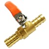 Uenede 2PCS Solid Brass 5/16"OD Barb Ball Valve 2-way Shut-off