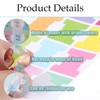 6 Sheets Book Tabs, Sticky Tabs Page Markers, Colorful Index