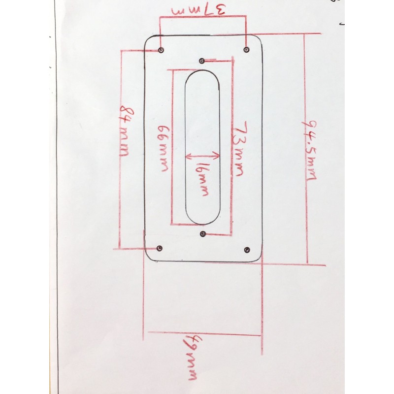 Humbucker to Tele Style Neck Pickup Adapter Ring ,H-TN 1-Ply