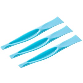 Plastic Scraper Label Scraper Label Peeler Can Opener, Eunion Plastic Multipurpose Stiff Scraper Scratch Free Cleaning Tool, 3 Pack, Blue