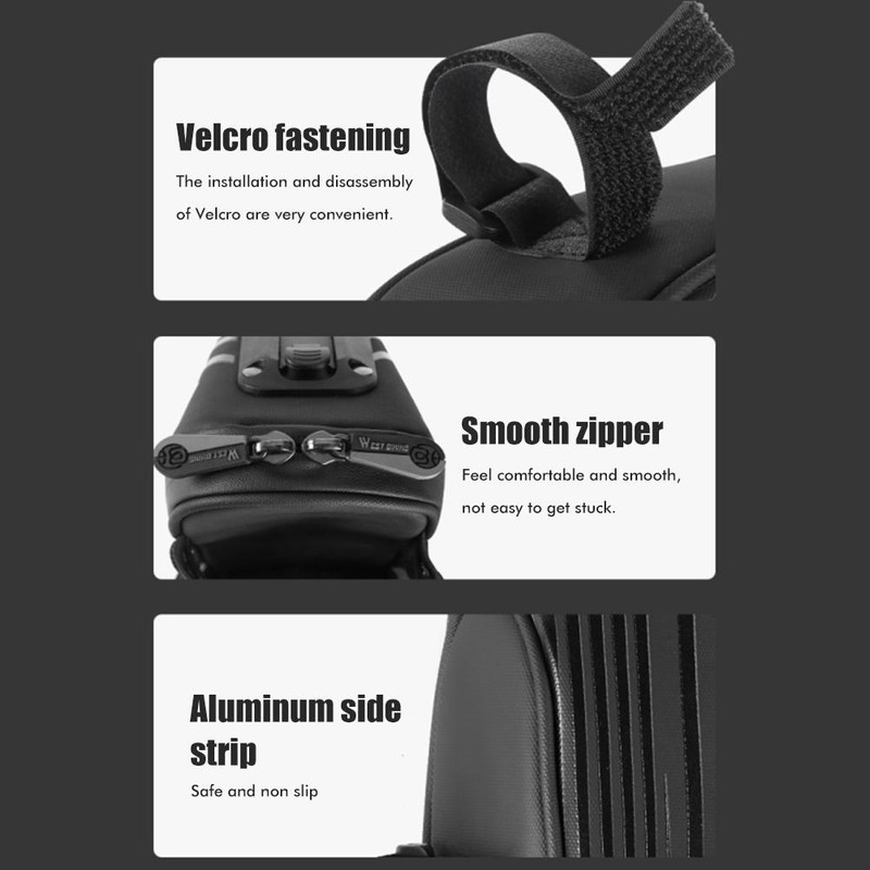 Bike Seat Bag Waterproof Reflective Saddle Bag with Water Bottle