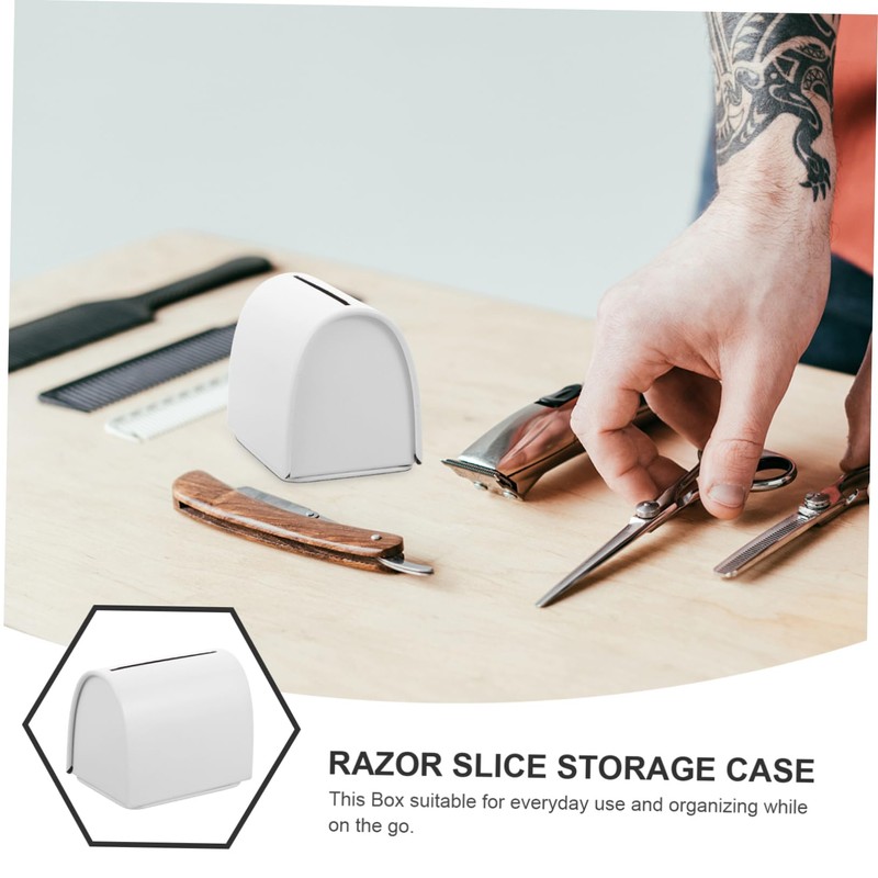 Gatuida Portable Metal Razor Blade Storage Case Travel-Friendly Blades Box