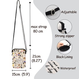 MNIGIU Egypt Symbols Souvenir Gift I Haven't Been Egypt But It's On My List Egypt Crossbody Bag, I Haven't Been Egypt But It's on My List