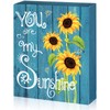 Thyle Sunflower Wood Box Sign Summer Funny Room Decoration You