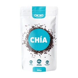 Okko Semillas de Chía, 300 G (2 Pack) | Fuente de Omega 3 | Gluten Free | Fuente de Fibra | Antioxidantes