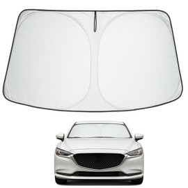 Proadsy Proadsy Custom Fit 2014-2021 Mazda 6 Sedan, Sport, Touring, Grand Touring, Reserve, Signature Windshield Sun Shade 4-Layer Foldable Front Sunshade Protector Sun Visor Blocks UV Rays Keep Car Cooler