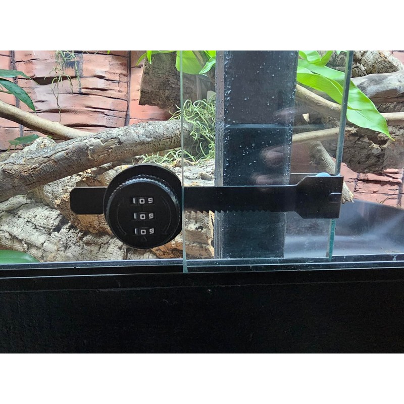 ETEKJOY Keyless Ratchet Lock for Sliding Glass Door Showcase Display