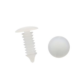 A ABSOPRO Car Clips Rivets 6.5mm Hole Dia Fastener Plastic White(Set of 20)