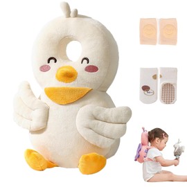 Baby Walker Head Protector Backpack Wear,Toddler Adjustable Baby Head Protection Backpack for Safety Baby Learning Walking Crawling (Duck)