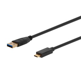 Monoprice USB 3.0 Type-C to Type-A Cable - 32AWG, 3 Amps, Used for Laptops, Desktops, USB‑C Chargers, Power Banks, and Cellphones, 3 Feet, Black - Select Series