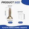sourcing map 100Pcs 5.9x8.5mm Plastic Hinge Dowel Inserts with M4