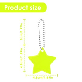 Pack of 12 reflectors children's reflectors pendant, children's reflector, for reflectors, school bag, reflective pentagram key fob, school bag, backpack, safety reflector