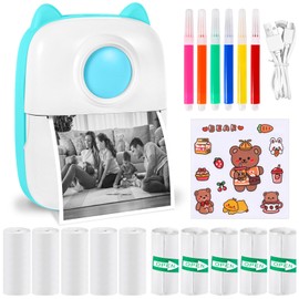 XINGGANG Mini Printer, Mobile Photo Printer, Portable Mini Photo Printer, Wireless Photo Printer, Thermal Printer, Smartphone Bluetooth Printer, for Learning Aid, Learning Notes, Journal, Notes,