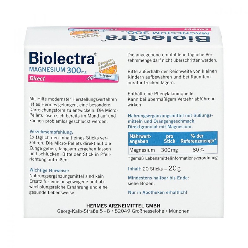 Biolectra Magnesium Direct Orange, 20 St