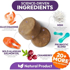 Dog Multivitamin Chewable Vitamins Supplements with Glucosamine 170 Chews