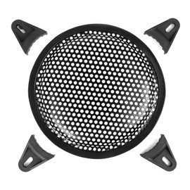 X AUTOHAUX Universal 6.5 Inch Car Audio Speaker Subwoofer Metal Waffle Grill Cover Protector with Rubber Edge and Clips