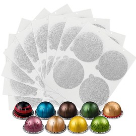 Clinuse Aluminum Foils Lids Seals for Nespresso Vertuo Pods, 100Pcs Reusable Nespresso Capsules Coffee Pods Cover Seals, Compatible with Nespresso Vertuoline Vertuo (61mm, Gray)