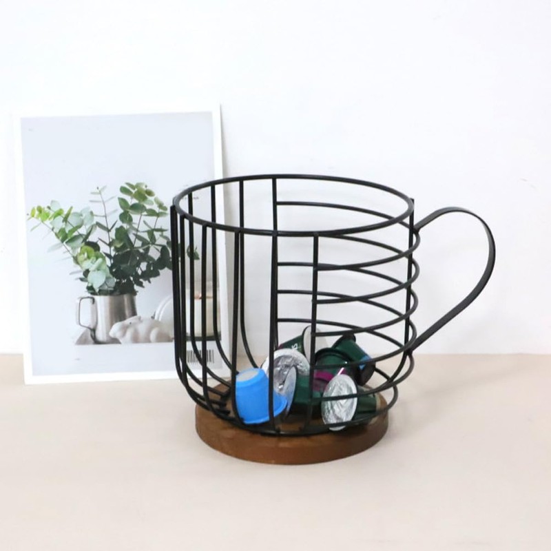Futihana Coffee Filter Holder with Lid, Coffee Filters Storage, Wooden