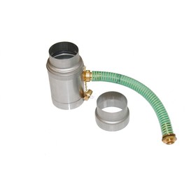Rainwater Collector Titanium Zinc 6 Pieces/100 mm Jumbo Rainwater Collector Including Hose Connection Set and Sealing Cap - Water Collector for Rain Butt with Hose