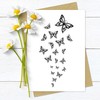 Newstamps Stamp Butterfly Swarm Motif Stamp Large Wooden & Rubber
