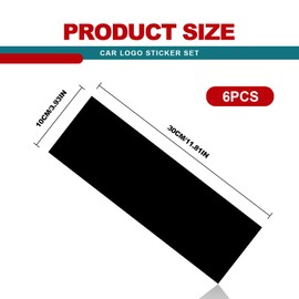 6 calcomanías de vinilo de color negro mate para manualidades con emblema de pajarita, calcomanías universales de vinilo para el logotipo de Chevy (11.8 x 4 pulgadas), color negro