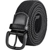 Bluecton Mens Plus Size Belt Golf Braided Stretch Black Big&Tall