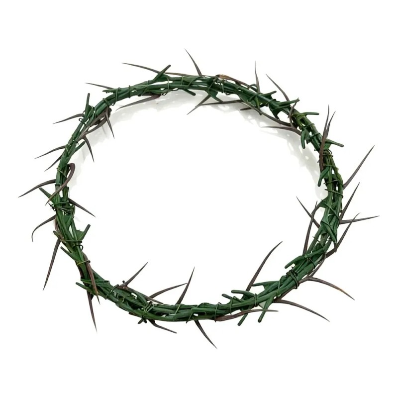 Corona de Espinas Plástico Verde Para Decoración y Semana Santa