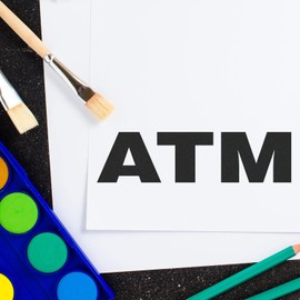 Slim Pre Inked ATM Stamp, Bookeeping Stamps, Slim Design, Portable, Easy to Carry, Size Approx 1/2" x 1-1/2", Avail in 5 Ink Colors, Reinkable