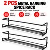 Wall-Mounted Spice Rack for Kitchen Storage – 2-Piece Metal Organizer
