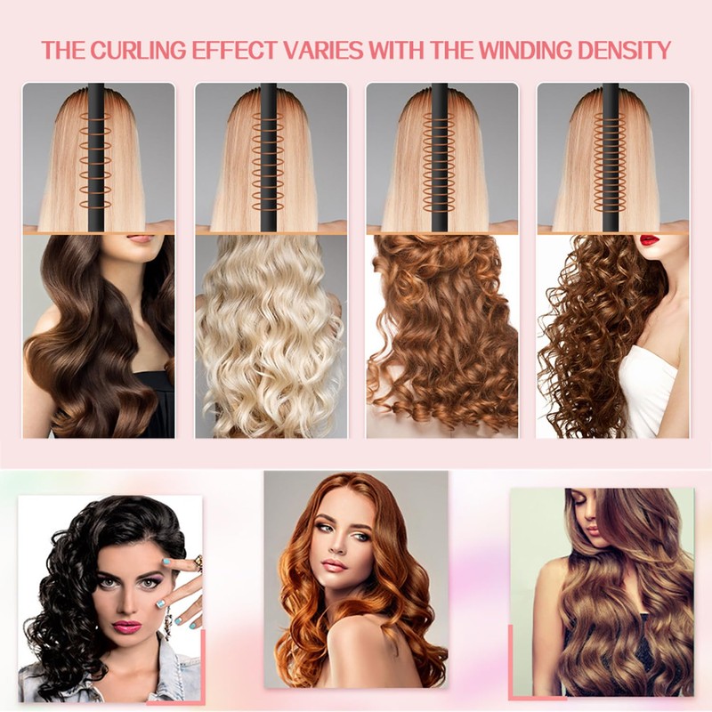 JIEYUCHU Curlers Curls Without Heat, DIY Curlers Overnight Set, Manual