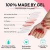 Short Press on Nails Dark Red | GJZEZ Sturdy Round