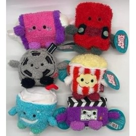 Kellytoy 6PC Movie Bum Bum Plush Set ~ Scooter Colin Connie Priscilla Francesca Charlize