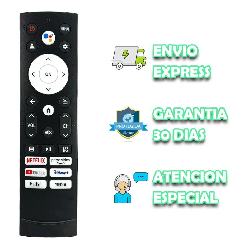 Control Para Hisense Smart Tv 4k Erf3n90h Qled Mayoreo