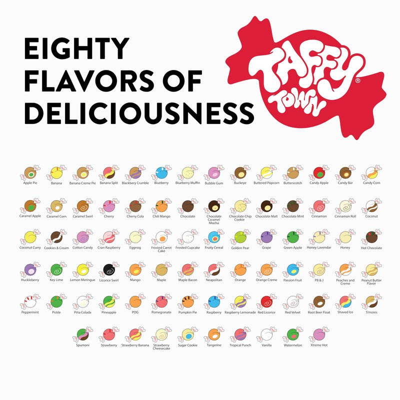 Taffy Town Saltwater Taffy- Chocolate | Gourmet Taffy| Nougat-Style Candy|