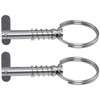 Bxian 2PCS Silver Marine Grade 316 Stainless Steel Quick Release