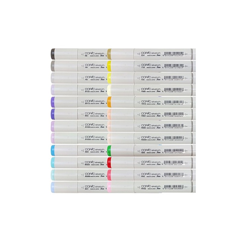 Too Copic sketch comic illustrations 24 color set