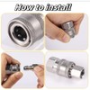 Fabselection Pressure Washer Adapter Kit, 4 Pcs Durable Stainless NPT