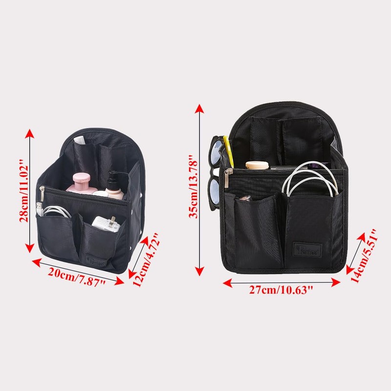 Periea Backpack Organiser Insert 'Gwen' - Rucksack Organizer with 13