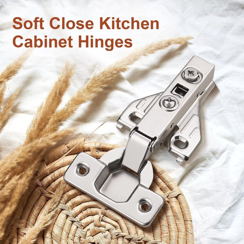 2 Pairs （4 Pack） Soft Close Kitchen Cabinet Door Hinges