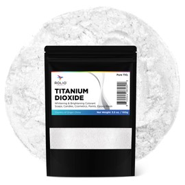 Rolio Titanium Dioxide Powder, 3.5 Oz Bag – Soap Dye and Concrete Pigment for DIY Paint, White Colorant for Epoxy Resin, Candles, Cosmetics, Crafts, and Art Projects