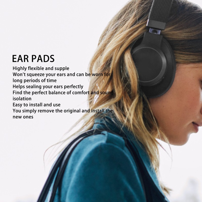 2 Pairs Ear Pads Professional Protein Leather Comfortable Replacement Ear