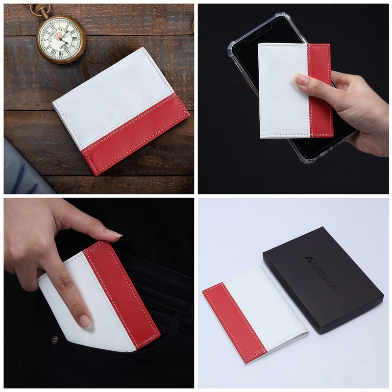 AMEHA Mens Wallet for Card Holder & Banknotes Minimalist &