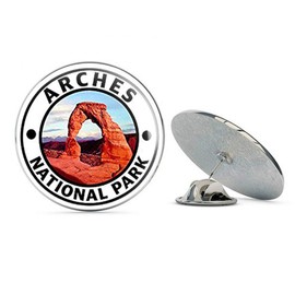 NYC Jewelers Round Arches National Park (Hike Travel rv) Metal 0.75" Lapel Hat Pin Tie Tack Pinback